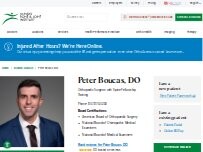 Website Screenshot Peter Boucas, DO
