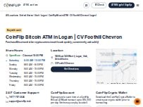 Website Screenshot CoinFlip Bitcoin ATM - CV Foothill Chevron (Logan)