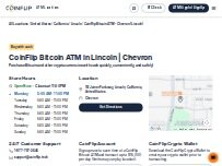 Website Screenshot CoinFlip Bitcoin ATM - Chevron (Lincoln)