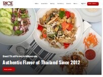 Website Screenshot Rice Fine Thai Cuisine - Missoula