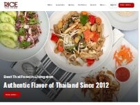 Website Screenshot Rice Fine Thai Cuisine - Livingston