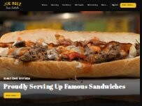 Website Screenshot Joe Beez Famous Sandwiches