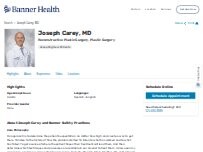 Website Screenshot Joseph Nicholas Carey, MD