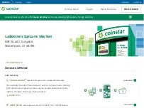 Website Screenshot Coinstar Kiosk