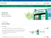 Website Screenshot Coinstar Kiosk
