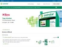 Website Screenshot Coinstar Kiosk