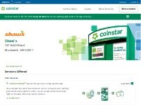 Website Screenshot Coinstar Kiosk