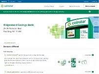 Website Screenshot Coinstar Kiosk