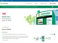 Website Screenshot Coinstar Kiosk
