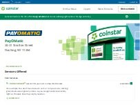 Website Screenshot Coinstar Kiosk