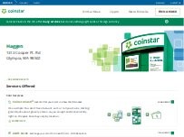 Website Screenshot Coinstar Kiosk