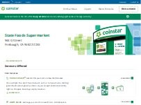 Website Screenshot Coinstar Kiosk