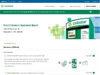 Website Screenshot Coinstar Kiosk