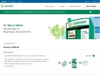 Website Screenshot Coinstar Kiosk