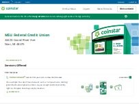 Website Screenshot Coinstar Kiosk