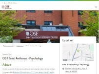 Website Screenshot OSF Saint Anthony's - Psychological Services