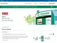 Website Screenshot Coinstar Kiosk