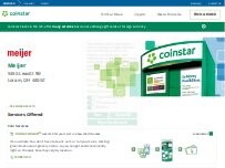 Website Screenshot Coinstar Kiosk