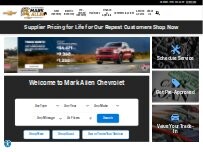 Website Screenshot Mark Allen Chevrolet