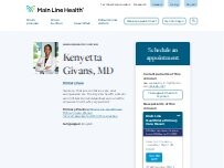 Website Screenshot Kenyetta Givans, MD