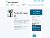 Website Screenshot Nisha George, DO