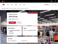 Website Screenshot New Balance Factory Store Lake George