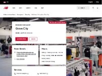 Website Screenshot New Balance Factory Store Grove City