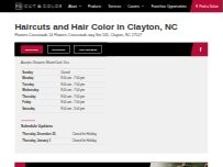 Website Screenshot Fantastic Sams Cut & Color