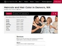 Website Screenshot Fantastic Sams Cut & Color