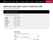 Website Screenshot Fantastic Sams Cut & Color