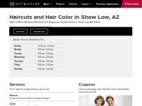 Website Screenshot Fantastic Sams Cut & Color
