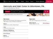 Website Screenshot Fantastic Sams Cut & Color