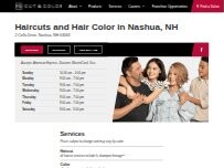 Website Screenshot Fantastic Sams Cut & Color