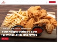 Website Screenshot jordans fish chicken and gyros AKA jordans fish and wings