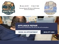 Website Screenshot Armstrong Appliance