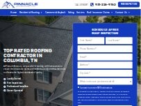 Website Screenshot Pinnacle Exteriors, LLC.