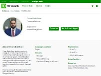 Website Screenshot Omar Abdelbari - TD Wealth Financial Advisor