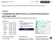 Website Screenshot CoinFlip Bitcoin ATM - LC Smoke Shop Tobacco and Vapor outlet (Berea)
