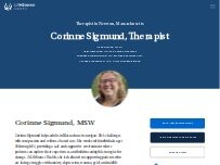 Website Screenshot Corinne Sigmund, Counselor