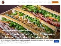 Website Screenshot Paris Bánh Mì New Jersey at Pennsauken