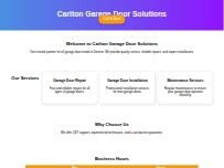 Website Screenshot Carlton Garage Door Solutions