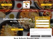 Website Screenshot Alberto's Mexican Food