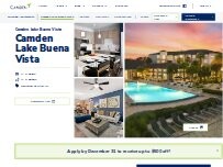 Website Screenshot Camden Lake Buena Vista Apartments