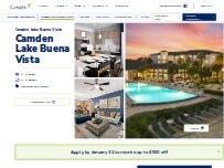 Website Screenshot Camden Lake Buena Vista Apartments