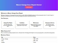 Website Screenshot Mason Garage Door Repair Denver