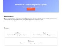 Website Screenshot Lucas Garage Door Experts