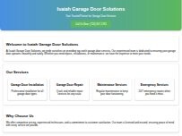 Website Screenshot Isaiah Garage Door Solutions