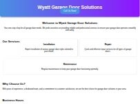 Website Screenshot Wyatt Garage Door Solutions