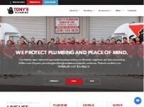 Website Screenshot Tony's Plumbing - Manteca