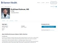 Website Screenshot Matthew Phillip Rutman, MD